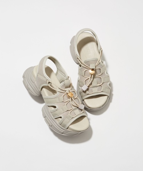 BARNYARDSTORM（バンヤードストーム）の「BARNYARDSTORM / 厚底スニーカーサンダル【一部店舗限定サイズ】（サンダル・レディース・ブラック/グレー・LL/L/M/S）」の5枚目の写真