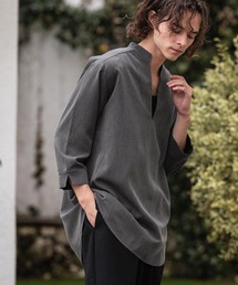 CAMBIO(�J���r�I)��ms6467-Drape 3-4 Sleeve Skipper pullover Shirts �������v���I�[�o�[�V���c(S68526cmb)(�V���c/�u���E�X)