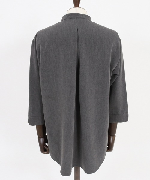 CAMBIO(カンビオ)の「ms6467-Drape 3-4 Sleeve Skipper pullover Shirts 七分袖プルオーバーシャツ(S68526cmb)(シャツ/ブラウス・メンズ・ブラック/チャコールグレー・L/M/S)」の17枚目の写真