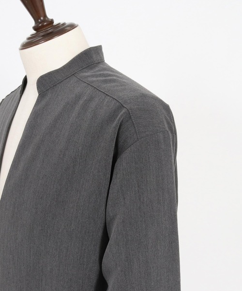 CAMBIO(カンビオ)の「ms6467-Drape 3-4 Sleeve Skipper pullover Shirts 七分袖プルオーバーシャツ(S68526cmb)(シャツ/ブラウス・メンズ・ブラック/チャコールグレー・L/M/S)」の19枚目の写真