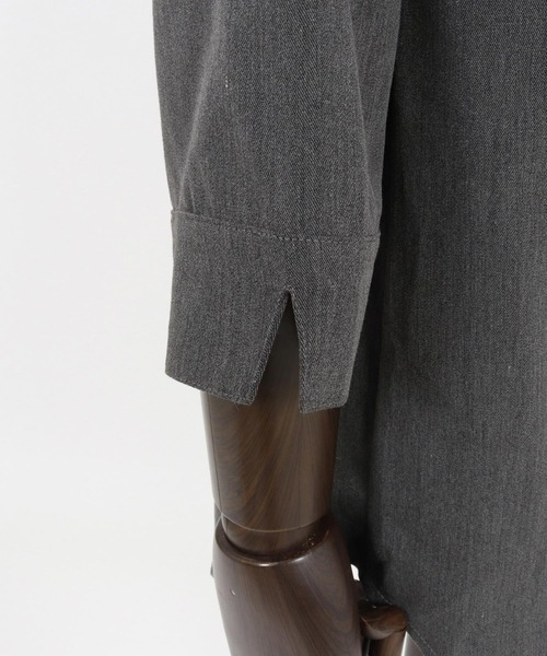 CAMBIO(カンビオ)の「ms6467-Drape 3-4 Sleeve Skipper pullover Shirts 七分袖プルオーバーシャツ(S68526cmb)(シャツ/ブラウス・メンズ・ブラック/チャコールグレー・L/M/S)」の20枚目の写真