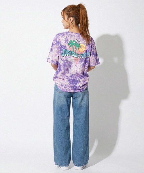 BABYDOLL（ベビードール）の「親子お揃い ジュラシック・パーク タイダイTシャツ 1491A（Tシャツ/カットソー・レディース・パープル・ユニセックスXL/ユニセックスL/ユニセックスM）」の5枚目の写真