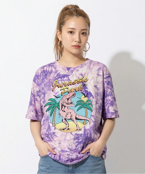 BABYDOLL（ベビードール）の「親子お揃い ジュラシック・パーク タイダイTシャツ 1491A（Tシャツ/カットソー・レディース・パープル・ユニセックスXL/ユニセックスL/ユニセックスM）」の6枚目の写真