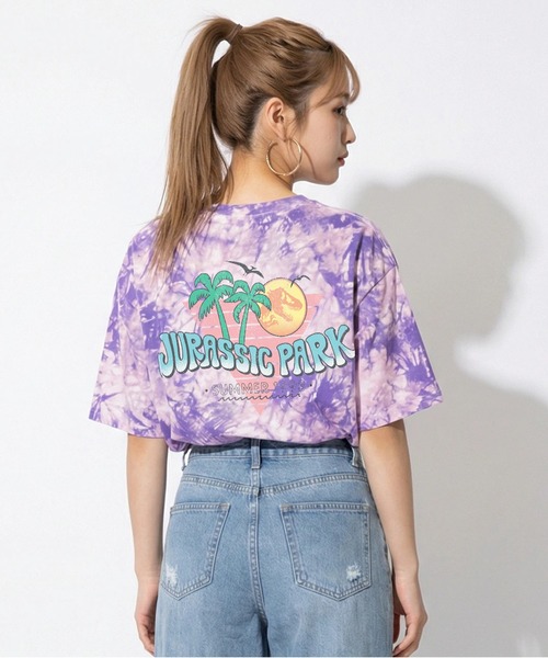 BABYDOLL（ベビードール）の「親子お揃い ジュラシック・パーク タイダイTシャツ 1491A（Tシャツ/カットソー・レディース・パープル・ユニセックスXL/ユニセックスL/ユニセックスM）」の7枚目の写真