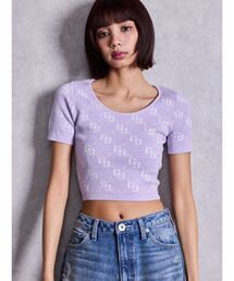 GYDA | GG jacquardラメニットトップス(Tシャツ/カットソー)