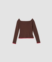 JANE SMITH / JOHN SMITH | COTTON OFF SHOULDER LAYERED PULLOVER(Tシャツ/カットソー)