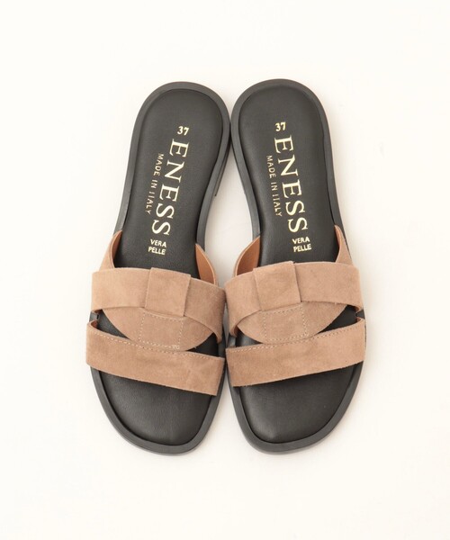 eness（エネス）の「【ENESS/ エネス】クロスカバーサンダル（サンダル・レディース・ベージュ/ブラック・38/37/36）」の5枚目の写真