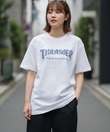STICKER LOGO S/S T-SHIRTS/THRASHER スラッシャー 半袖Tシャツ/ステッカーロゴ プリントT ロゴT ストリート スケート ユニセックス