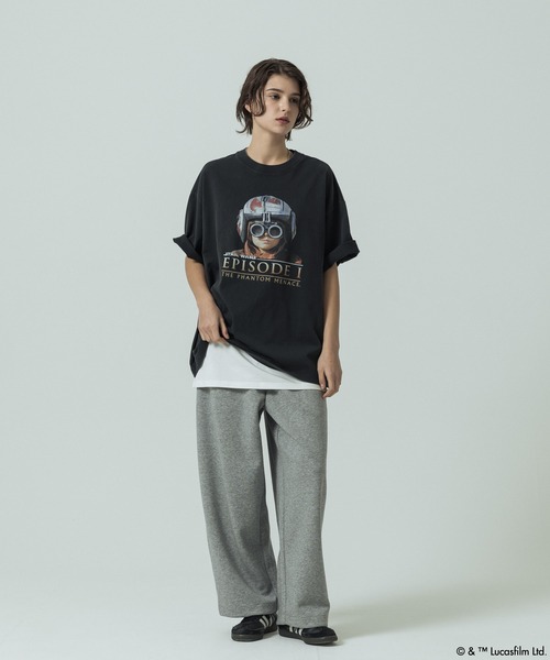 SLICK（スリック）の「【SLICK/スリック】SLICK / STAR WARS / Printed T-shirt 04/スターウォーズ / パウダー加工プリントTシャツ /オーバーサイズ シルエット/ ビンテージ / ディズニー（Tシャツ/カットソー・メンズ・ホワイト/ブラック・3/2/1）」の7枚目の写真