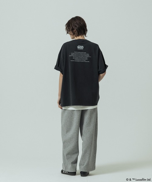 SLICK（スリック）の「【SLICK/スリック】SLICK / STAR WARS / Printed T-shirt 04/スターウォーズ / パウダー加工プリントTシャツ /オーバーサイズ シルエット/ ビンテージ / ディズニー（Tシャツ/カットソー・メンズ・ホワイト/ブラック・3/2/1）」の9枚目の写真