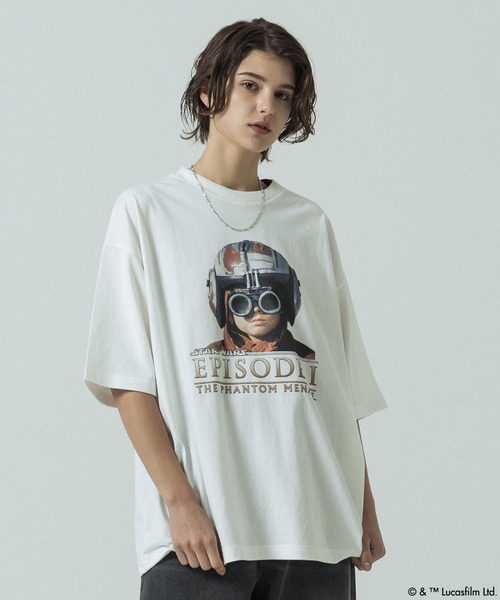 SLICK（スリック）の「【SLICK/スリック】SLICK / STAR WARS / Printed T-shirt 04/スターウォーズ / パウダー加工プリントTシャツ /オーバーサイズ シルエット/ ビンテージ / ディズニー（Tシャツ/カットソー・メンズ・ホワイト/ブラック・3/2/1）」の13枚目の写真