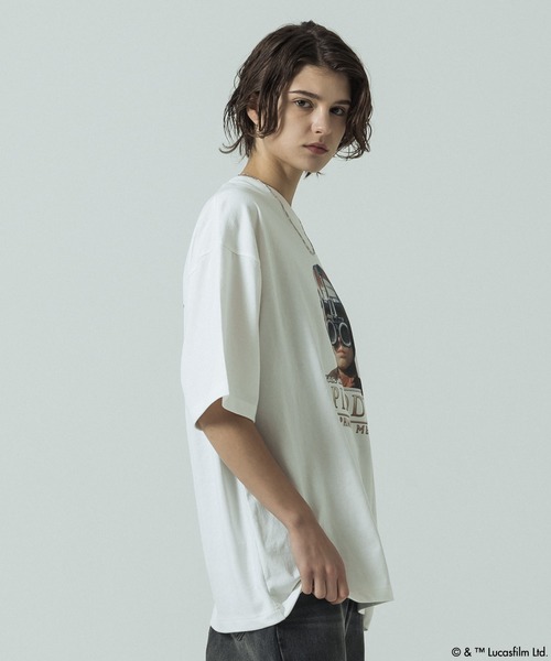 SLICK（スリック）の「【SLICK/スリック】SLICK / STAR WARS / Printed T-shirt 04/スターウォーズ / パウダー加工プリントTシャツ /オーバーサイズ シルエット/ ビンテージ / ディズニー（Tシャツ/カットソー・メンズ・ホワイト/ブラック・3/2/1）」の14枚目の写真