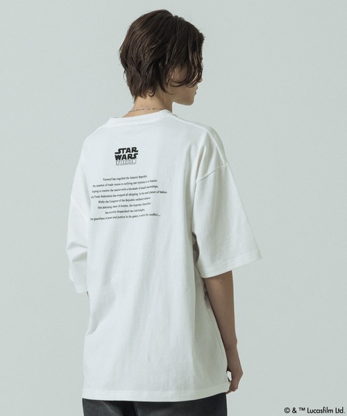 SLICK（スリック）の「【SLICK/スリック】SLICK / STAR WARS / Printed T-shirt 04/スターウォーズ / パウダー加工プリントTシャツ /オーバーサイズ シルエット/ ビンテージ / ディズニー（Tシャツ/カットソー・メンズ・ホワイト/ブラック・3/2/1）」の15枚目の写真