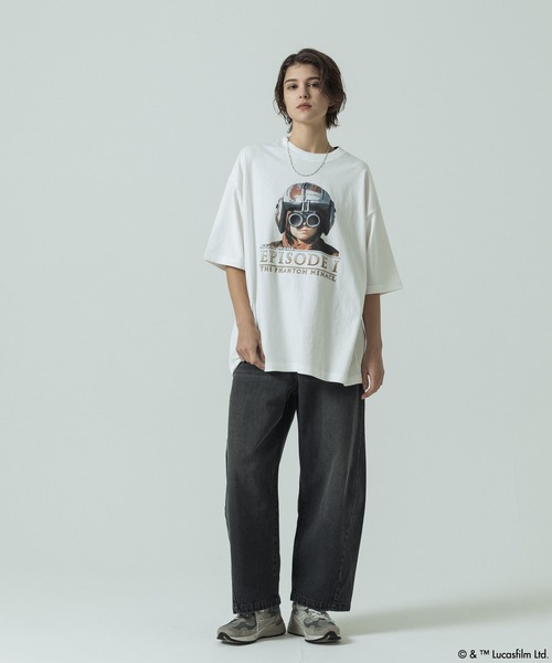 SLICK（スリック）の「【SLICK/スリック】SLICK / STAR WARS / Printed T-shirt 04/スターウォーズ / パウダー加工プリントTシャツ /オーバーサイズ シルエット/ ビンテージ / ディズニー（Tシャツ/カットソー・メンズ・ホワイト/ブラック・3/2/1）」の16枚目の写真