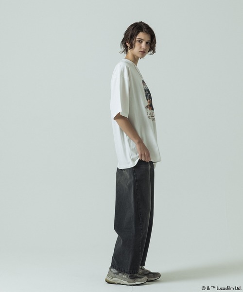 SLICK（スリック）の「【SLICK/スリック】SLICK / STAR WARS / Printed T-shirt 04/スターウォーズ / パウダー加工プリントTシャツ /オーバーサイズ シルエット/ ビンテージ / ディズニー（Tシャツ/カットソー・メンズ・ホワイト/ブラック・3/2/1）」の18枚目の写真