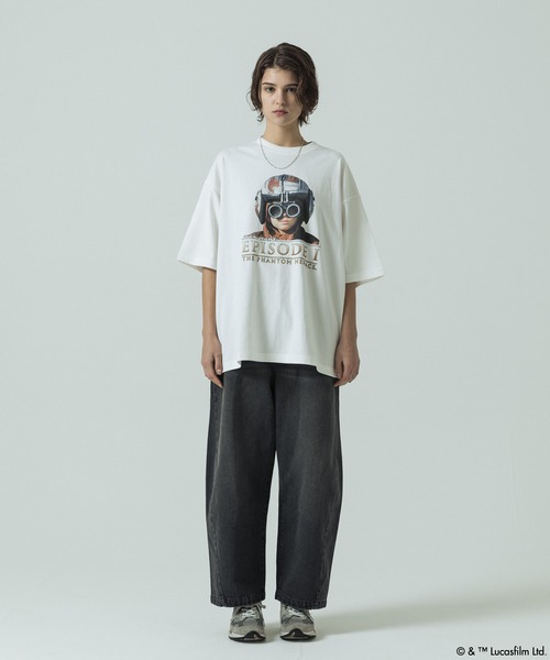 SLICK（スリック）の「【SLICK/スリック】SLICK / STAR WARS / Printed T-shirt 04/スターウォーズ / パウダー加工プリントTシャツ /オーバーサイズ シルエット/ ビンテージ / ディズニー（Tシャツ/カットソー・メンズ・ホワイト/ブラック・3/2/1）」の19枚目の写真