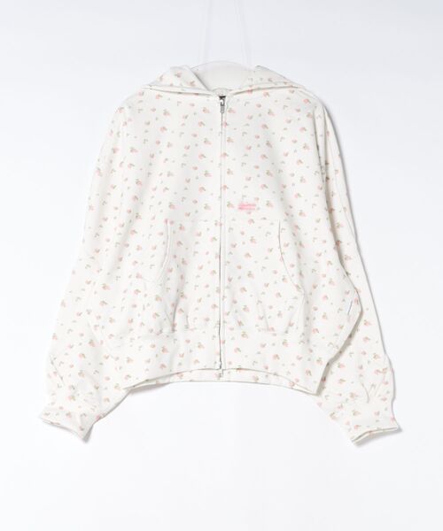 Little sunny bite（リトルサニーバイト）の「littlesunnybite/リトルサニーバイト/floral hoodie（パーカー・レディース・ブラック/ピンク/ホワイト・M/S）」の5枚目の写真