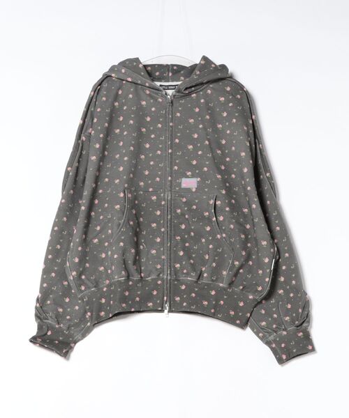 Little sunny bite（リトルサニーバイト）の「littlesunnybite/リトルサニーバイト/floral hoodie（パーカー・レディース・ブラック/ピンク/ホワイト・M/S）」の6枚目の写真