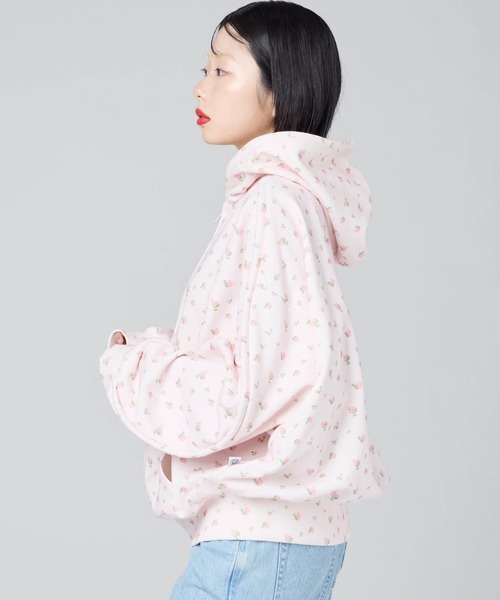Little sunny bite（リトルサニーバイト）の「littlesunnybite/リトルサニーバイト/floral hoodie（パーカー・レディース・ブラック/ピンク/ホワイト・M/S）」の14枚目の写真