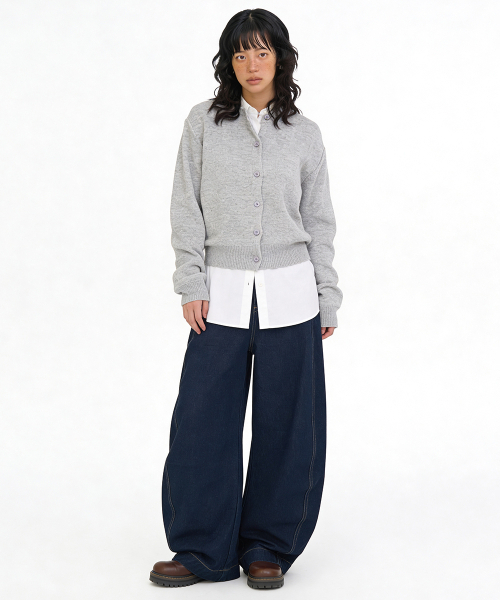 ARTISTWEAR（アーティストウェア）の「[ATW] サークルカーブデニムワイドパンツ（デニムパンツ・レディース・ネイビー・S/M/L/XL）」の11枚目の写真