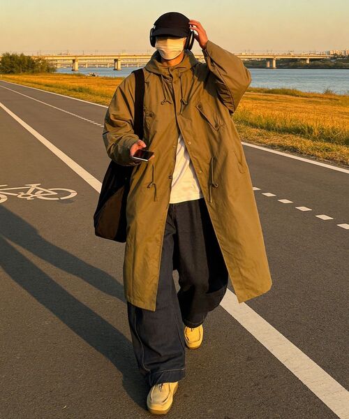 ARTISTWEAR（アーティストウェア）の「[ATW] サークルカーブデニムワイドパンツ（デニムパンツ・レディース・ネイビー・S/M/L/XL）」の4枚目の写真