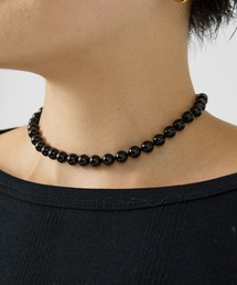Rouge vif（ルージュヴィフ）の「【OCUCCI jewelry/オクチ ジュエリー】Stone Choker-onyx オキニスチョーカーネックレス（チョーカー）」