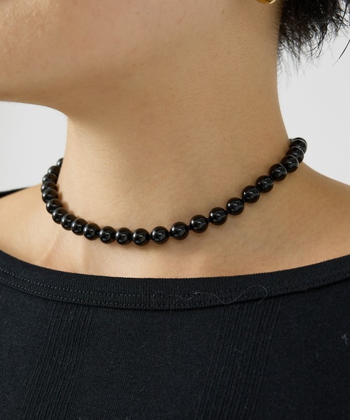 OCUCCI jewelry/オクチ ジュエリー】Stone Choker-onyx オキニス