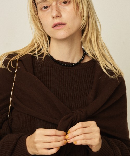 Rouge vif(ルージュヴィフ)の「【OCUCCI jewelry/オクチ ジュエリー】Stone Choker-onyx オキニスチョーカーネックレス(チョーカー・レディース・ブラック・フリー)」の3枚目の写真