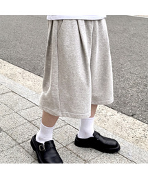 バルーンカーブドスウェットバミューダパンツブラック
