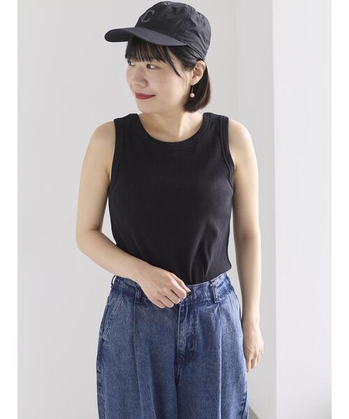 Samansa Mos2(サマンサ モスモス)の「前後2WAYヘンリーテレコタンクトップ(Tシャツ/カットソー・レディース・ブラック/オフホワイト/ダークブラウン・F)」の22枚目の写真