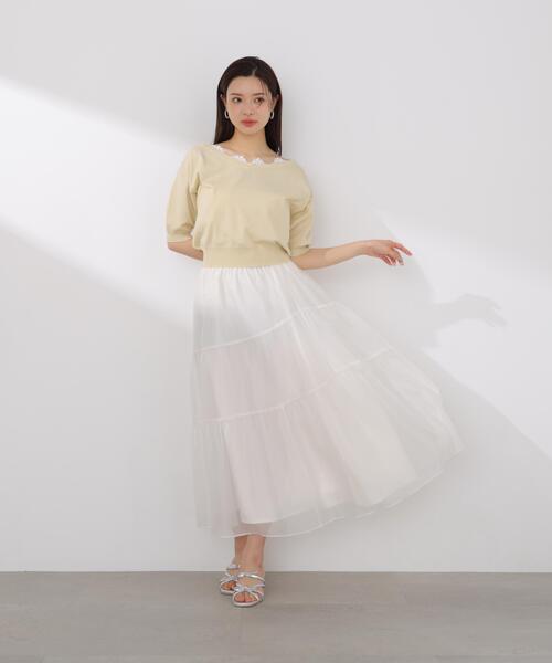 PROPORTION BODY DRESSING(プロポーションボディドレッシング)の「レース付き短丈ニット / 1216170412(ニット/セーター・レディース・ネイビー/イエロー/ピンク/ホワイト系その他・MEDIUM/SMALL)」の8枚目の写真