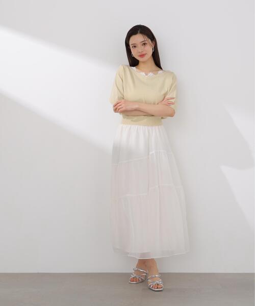 PROPORTION BODY DRESSING(プロポーションボディドレッシング)の「レース付き短丈ニット / 1216170412(ニット/セーター・レディース・ネイビー/イエロー/ピンク/ホワイト系その他・MEDIUM/SMALL)」の11枚目の写真