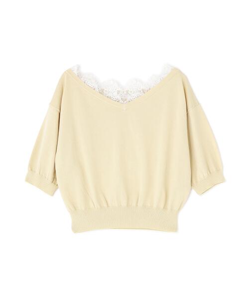 PROPORTION BODY DRESSING(プロポーションボディドレッシング)の「レース付き短丈ニット / 1216170412(ニット/セーター・レディース・ネイビー/イエロー/ピンク/ホワイト系その他・MEDIUM/SMALL)」の13枚目の写真
