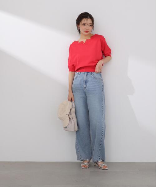 PROPORTION BODY DRESSING(プロポーションボディドレッシング)の「レース付き短丈ニット / 1216170412(ニット/セーター・レディース・ネイビー/イエロー/ピンク/ホワイト系その他・MEDIUM/SMALL)」の16枚目の写真