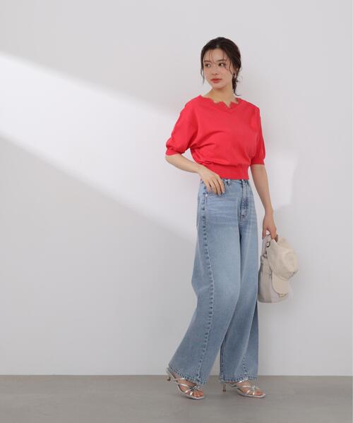 PROPORTION BODY DRESSING(プロポーションボディドレッシング)の「レース付き短丈ニット / 1216170412(ニット/セーター・レディース・ネイビー/イエロー/ピンク/ホワイト系その他・MEDIUM/SMALL)」の17枚目の写真