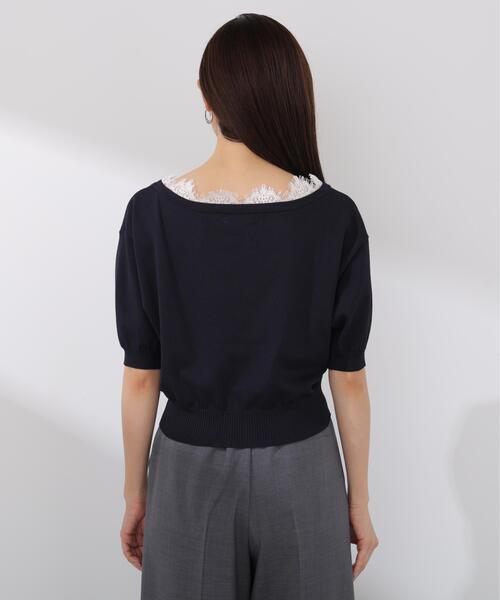 PROPORTION BODY DRESSING(プロポーションボディドレッシング)の「レース付き短丈ニット / 1216170412(ニット/セーター・レディース・ネイビー/イエロー/ピンク/ホワイト系その他・MEDIUM/SMALL)」の20枚目の写真