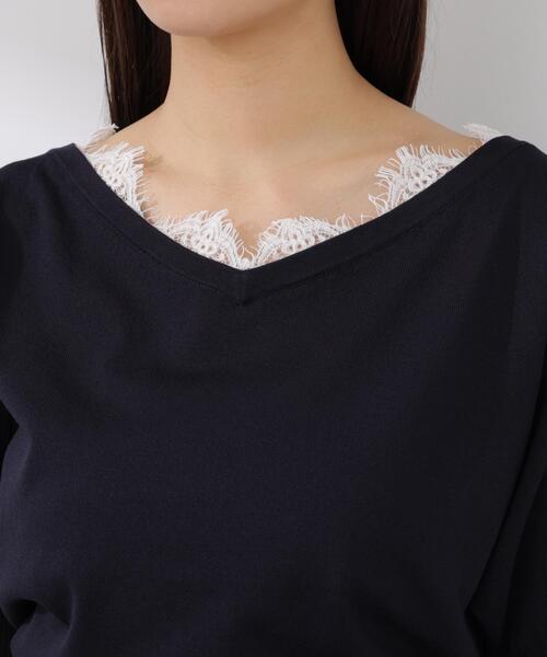 PROPORTION BODY DRESSING(プロポーションボディドレッシング)の「レース付き短丈ニット / 1216170412(ニット/セーター・レディース・ネイビー/イエロー/ピンク/ホワイト系その他・MEDIUM/SMALL)」の19枚目の写真