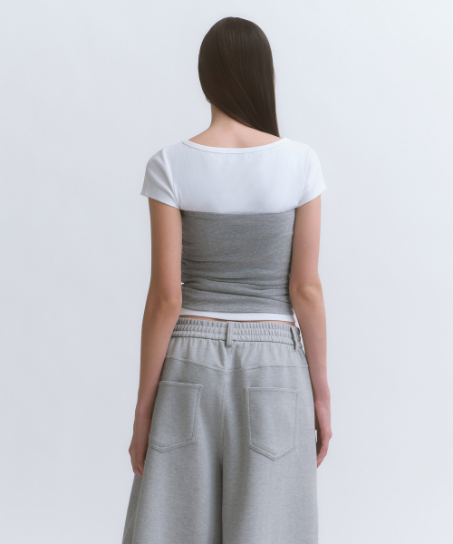 MUSINSA STANDARD WOMAN（ムシンサスタンダードウーマン）の「ウィメンズスリムチューブトップ[ミディアムグレー]（Tシャツ/カットソー・レディース・その他・SMALL/MEDIUM/LARGE/X-SMALL）」の3枚目の写真