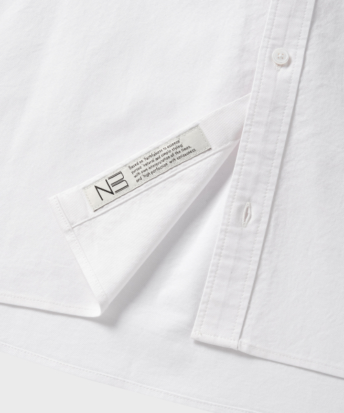 NONBLANK(ノンブランク)の「オックスフォードクロップLSシャツ_ホワイト(シャツ/ブラウス・メンズ・ホワイト・MEDIUM/LARGE/X-LARGE/SMALL)」の9枚目の写真