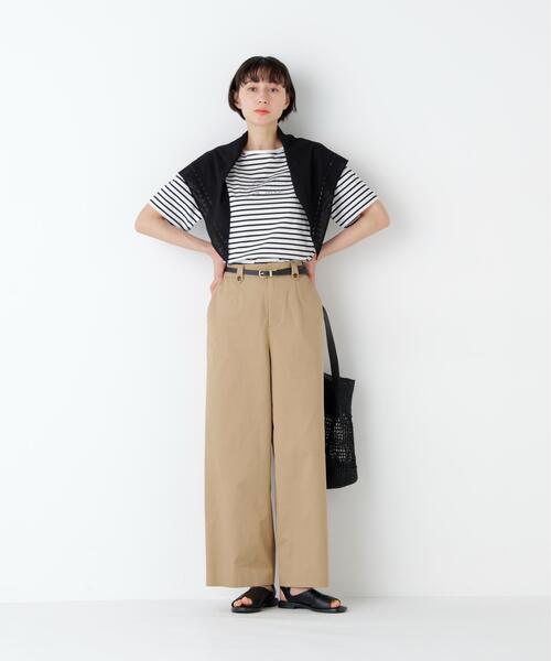 human woman(ヒューマンウーマン)の「◆【ウォッシャブル/4サイズ展開】ライトチノセミワイドパンツ(その他パンツ・レディース・ベージュ・MEDIUM/SMALL/X-SMALL/LARGE)」の7枚目の写真