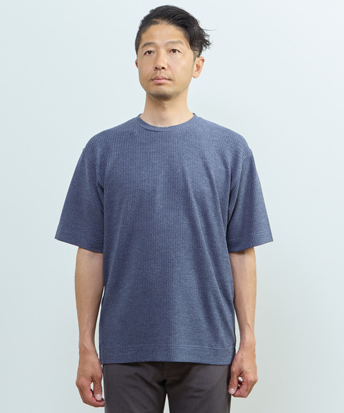 MEN'S MELROSE(メンズメルローズ)の「リンクスストライプスタンダードTシャツ(Tシャツ/カットソー・メンズ・グレー/ネイビー/ブラック/ブラウン・3/2)」の10枚目の写真