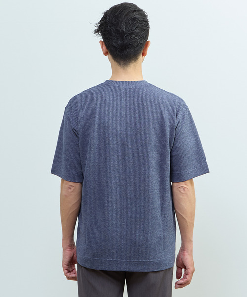 MEN'S MELROSE(メンズメルローズ)の「リンクスストライプスタンダードTシャツ(Tシャツ/カットソー・メンズ・グレー/ネイビー/ブラック/ブラウン・3/2)」の12枚目の写真