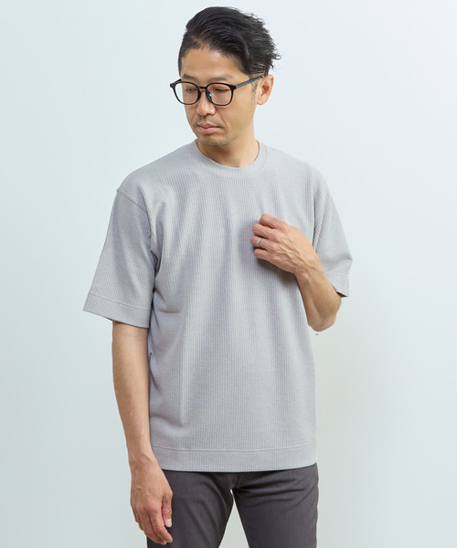 MEN'S MELROSE(メンズメルローズ)の「リンクスストライプスタンダードTシャツ(Tシャツ/カットソー・メンズ・グレー/ネイビー/ブラック/ブラウン・3/2)」の20枚目の写真