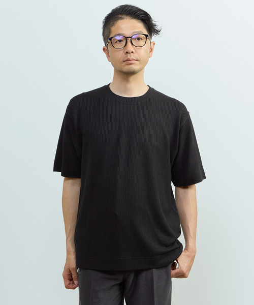 MEN'S MELROSE(メンズメルローズ)の「リンクスストライプスタンダードTシャツ(Tシャツ/カットソー・メンズ・グレー/ネイビー/ブラック/ブラウン・3/2)」の5枚目の写真