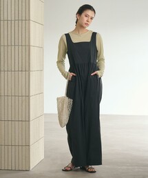 BEAUTY&YOUTH UNITED ARROWS | 【WEB限定 Wardrobe DAILY MINIMAL】ギャザーノースリーブ オールインワン 接触冷感 UVカット はっ水(つなぎ/オールインワン)