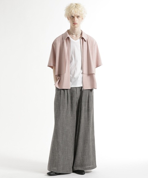 HARE(ハレ)の「【WEB限定 接触冷感】ユルネックVネックカット(HARE)(Tシャツ/カットソー・メンズ・ホワイト/ブラック/グレー・SMALL/MEDIUM)」の4枚目の写真