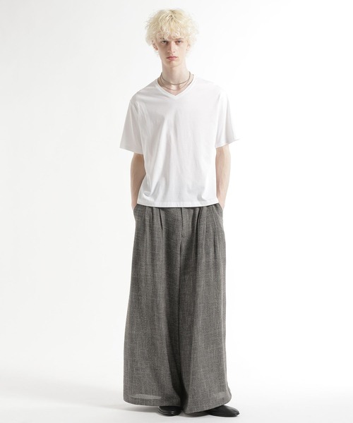 HARE(ハレ)の「【WEB限定 接触冷感】ユルネックVネックカット(HARE)(Tシャツ/カットソー・メンズ・ホワイト/ブラック/グレー・SMALL/MEDIUM)」の5枚目の写真