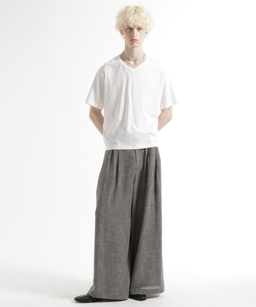 HARE(ハレ)の「【WEB限定 接触冷感】ユルネックVネックカット(HARE)(Tシャツ/カットソー・メンズ・ホワイト/ブラック/グレー・SMALL/MEDIUM)」の6枚目の写真