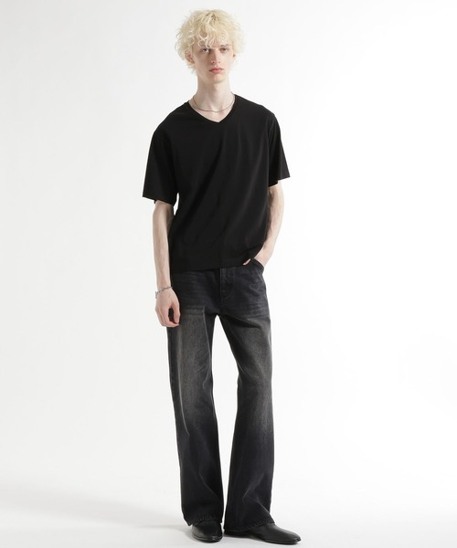 HARE(ハレ)の「【WEB限定 接触冷感】ユルネックVネックカット(HARE)(Tシャツ/カットソー・メンズ・ホワイト/ブラック/グレー・SMALL/MEDIUM)」の8枚目の写真