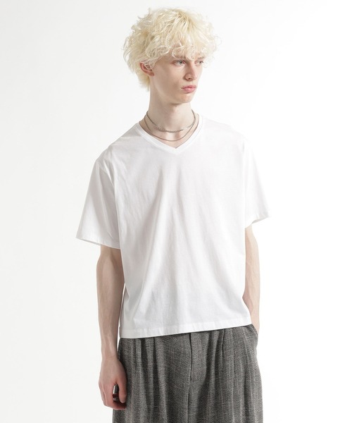 HARE(ハレ)の「【WEB限定 接触冷感】ユルネックVネックカット(HARE)(Tシャツ/カットソー・メンズ・ホワイト/ブラック/グレー・SMALL/MEDIUM)」の19枚目の写真